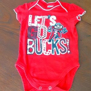 Pro Edge infant girl Buckeyes fan  onsie